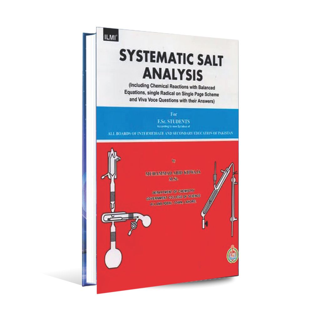 Ilmi Systematic Salt Analysis Book for F.s.c By M. Abid Multan Kitab Ghar