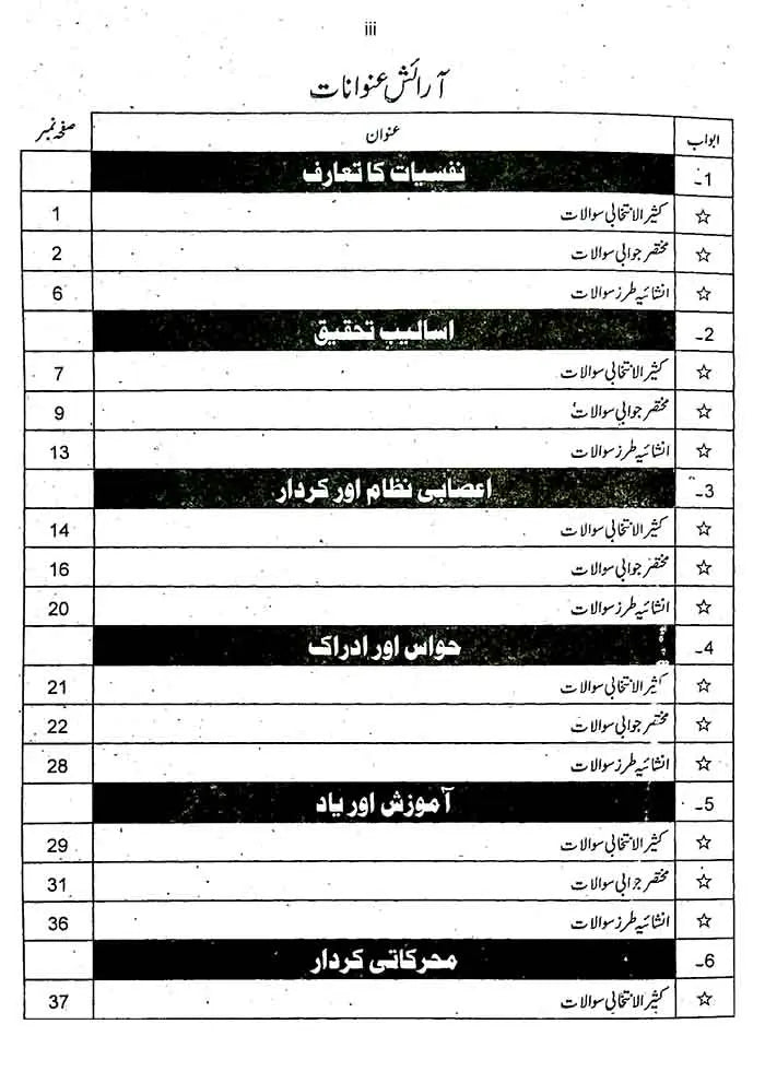 Ilmi Up-to-date solved paper Nafsiyat Book for class 11th 2015-2024 Multan Kitab Ghar