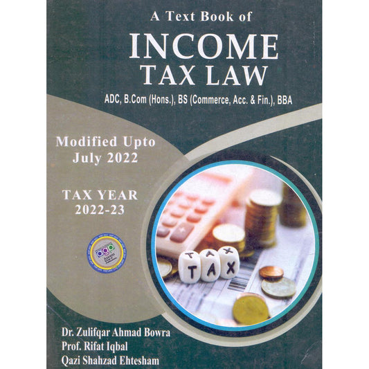 Income Tax Law Book For B.com BBA By Azeem Academy Multan Kitab Ghar