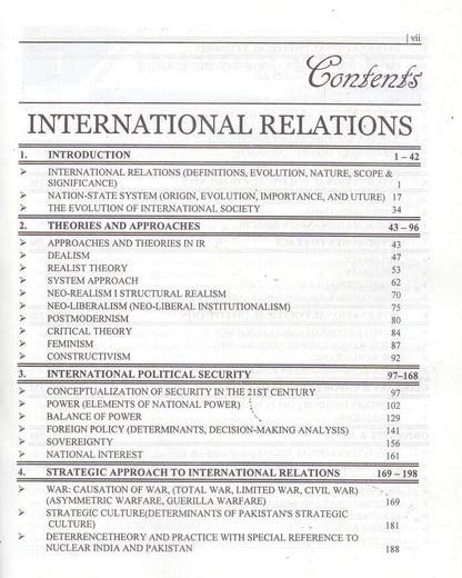 International Relations Comprehensive Notes Book I Latest Edition For CSS, PMS M.A IR By M. Safdar Malik Multan Kitab Ghar