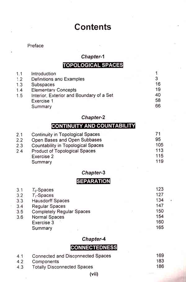 Introduction to Topology Book For BS 4 Year M.Sc Mathematics By Z.R Bhatti