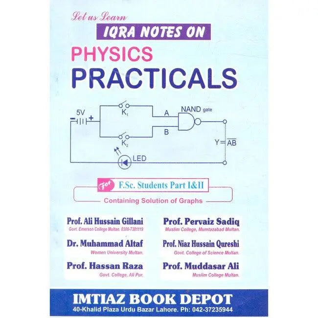 Iqra Physics Practical Notes | FSc Part 1 & 2