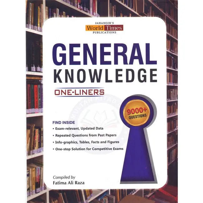 JWT General Knowledge One Liner Book By Fatima Ali Raza Multan Kitab Ghar