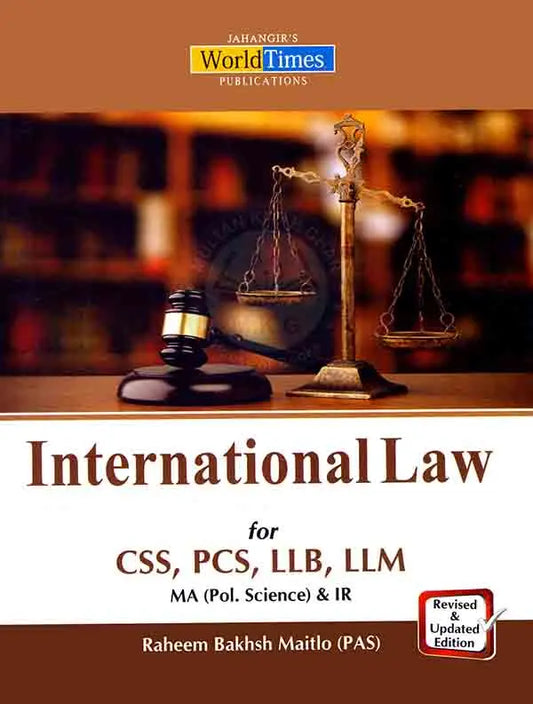 JWT International Law Book For CSS Latest Edition By Raheem Bakhsh Maitlo Multan Kitab Ghar