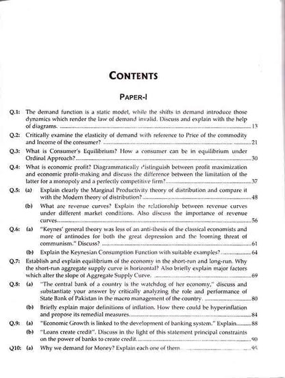 JWT to the point Economics Paper 1 2 Book for CSS PMS by Saba Asghar Bhutta