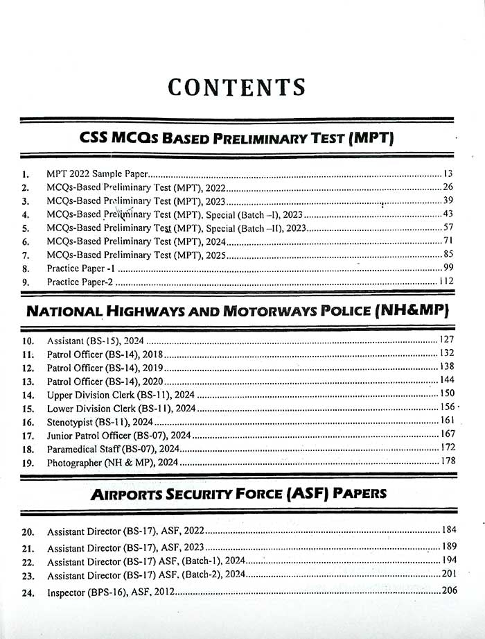 JWT Big book of FPSC Solved papers Revised and updated Edition - MKG