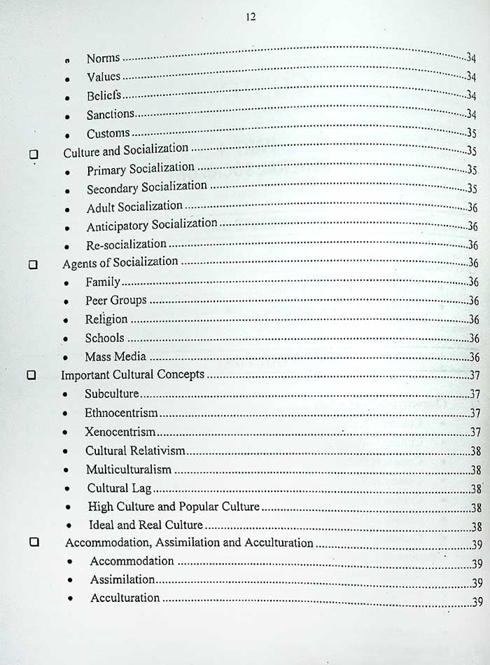 JWT Sociology Book for CSS, PMS, PCS All Other Relevant Exams By Jawad Tariq - MKG