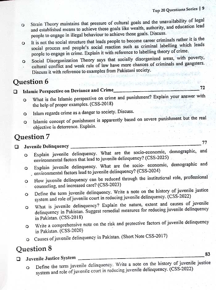 Jahangir World Times Criminology Book For CSS PMS PCS by Muhammad Zubair