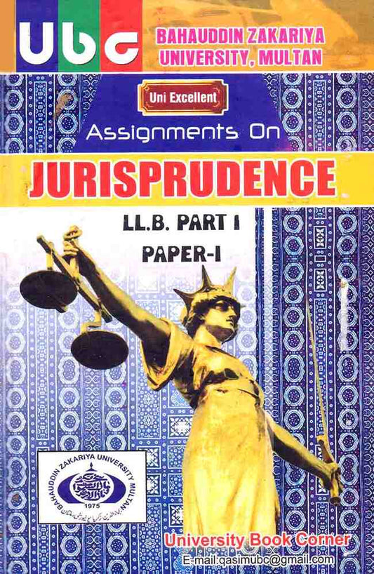 Jurisprudence for LLB Part 1 Past Papers 1 By Khurram Amir Multan Kitab Ghar