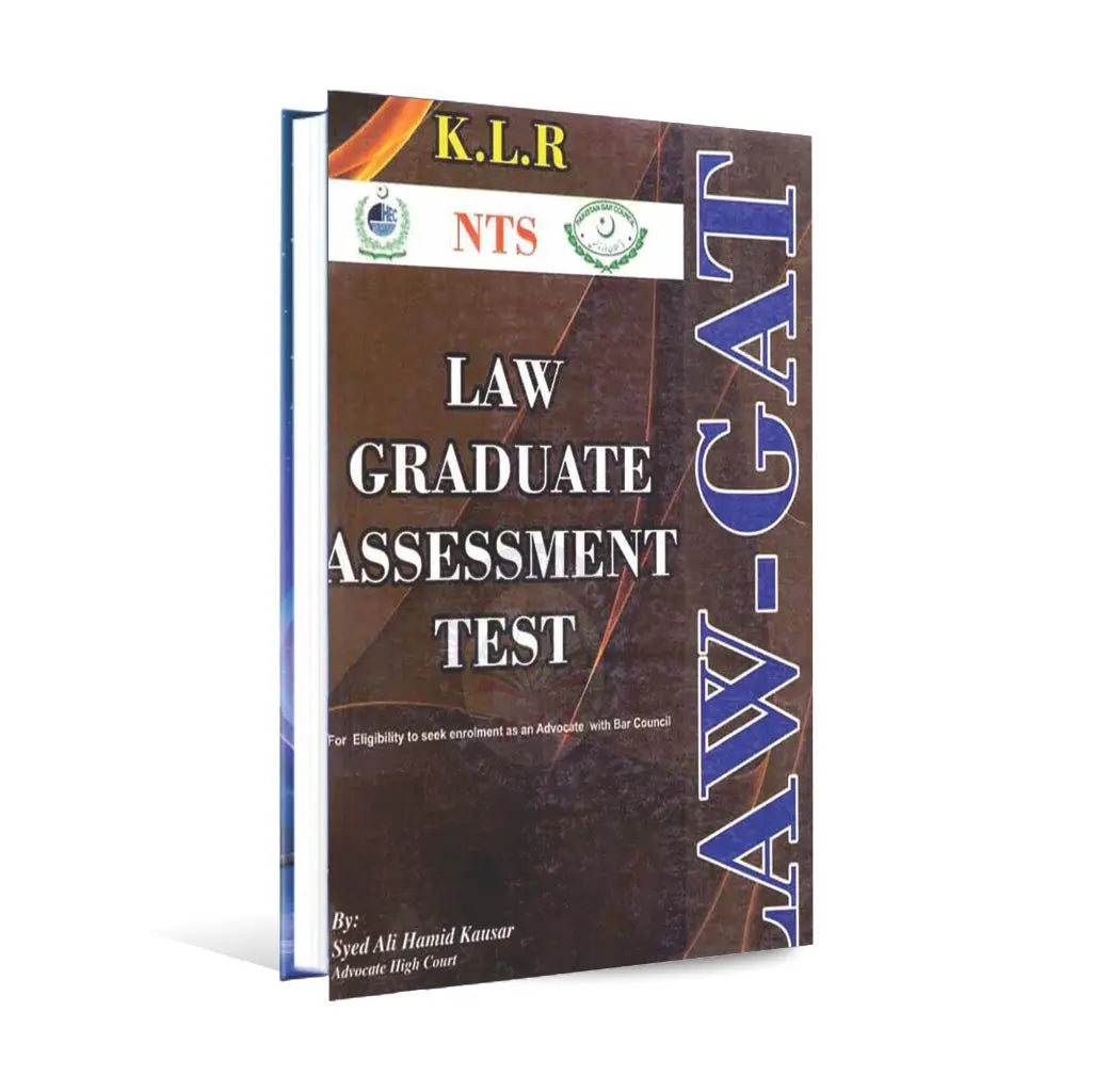 KLR NTS Law Graduate Assessment Test LAW GAT Book by Syed Ali Hamid Kausar Multan Kitab Ghar