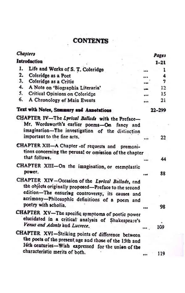 KM Literary Series Biographia Literaria Book by Samuel Taylor Coleridge
