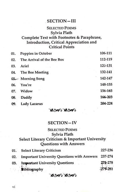 KM Literary Series Selected Poems Book by Sylvia Plath