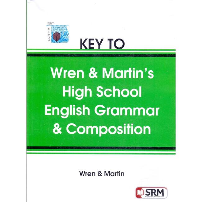 Key to Wren Martin's High School English Grammar Composition By Wren Martin Multan Kitab Ghar