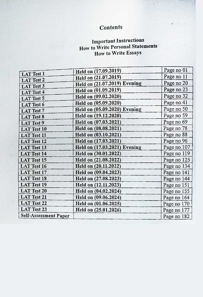 LAT Solved Past Papers 2019-2026 New Edition by Danish Book - MKG