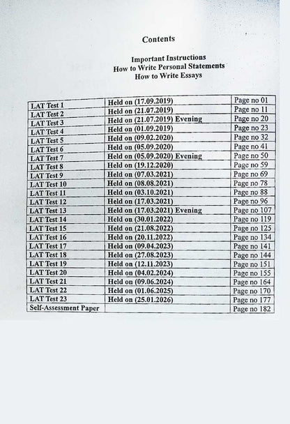 LAT Solved Past Papers 2019-2026 New Edition by Danish Book - MKG