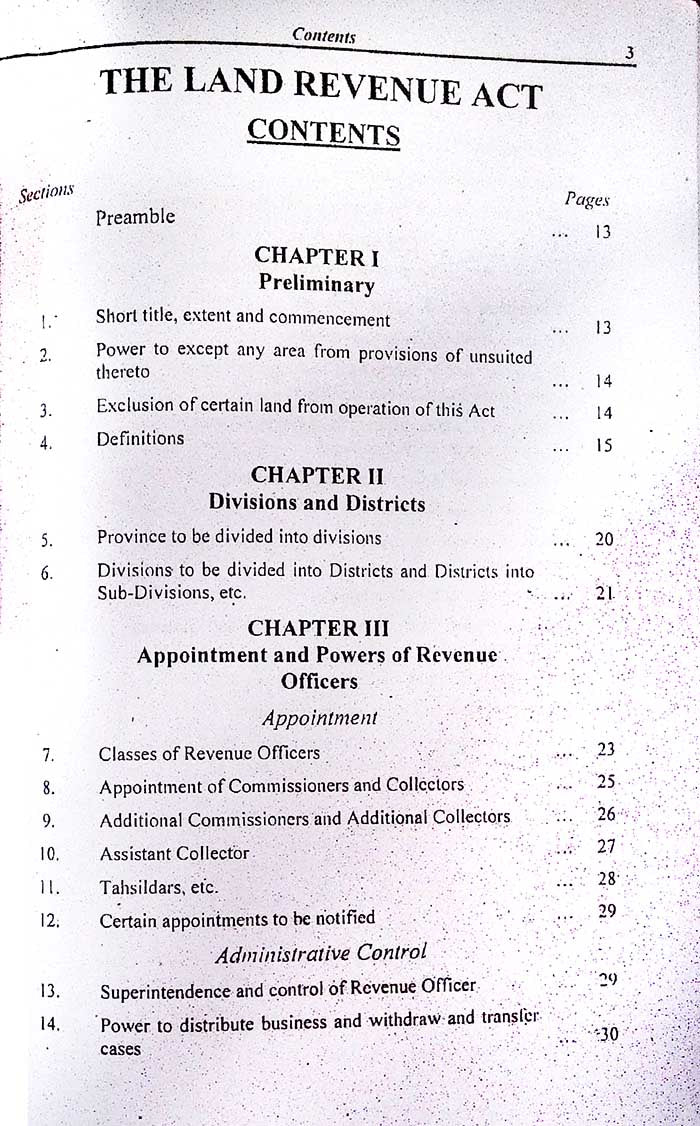 Land Revenue Act 1967 Bare Act | Mansoor Law Book House Pakistan