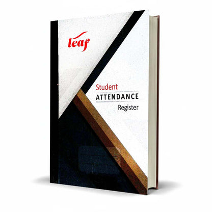 Leaf Student Attendance Register in English School Record Book