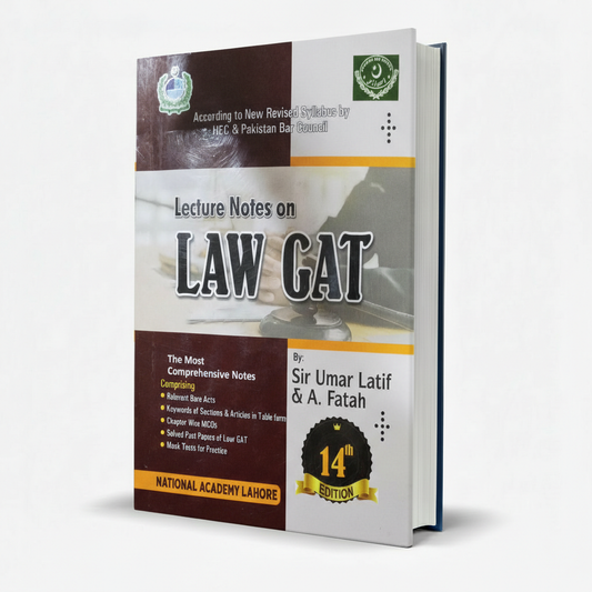 Lecture Notes on LAW GAT SEE LAW 14th Edition 2026 Book By Sir Umar Latif MKG