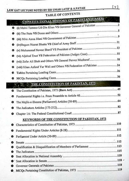 Lecture Notes on LAW GAT SEE LAW 15th Edition 2026 Book By Sir Umar Latif