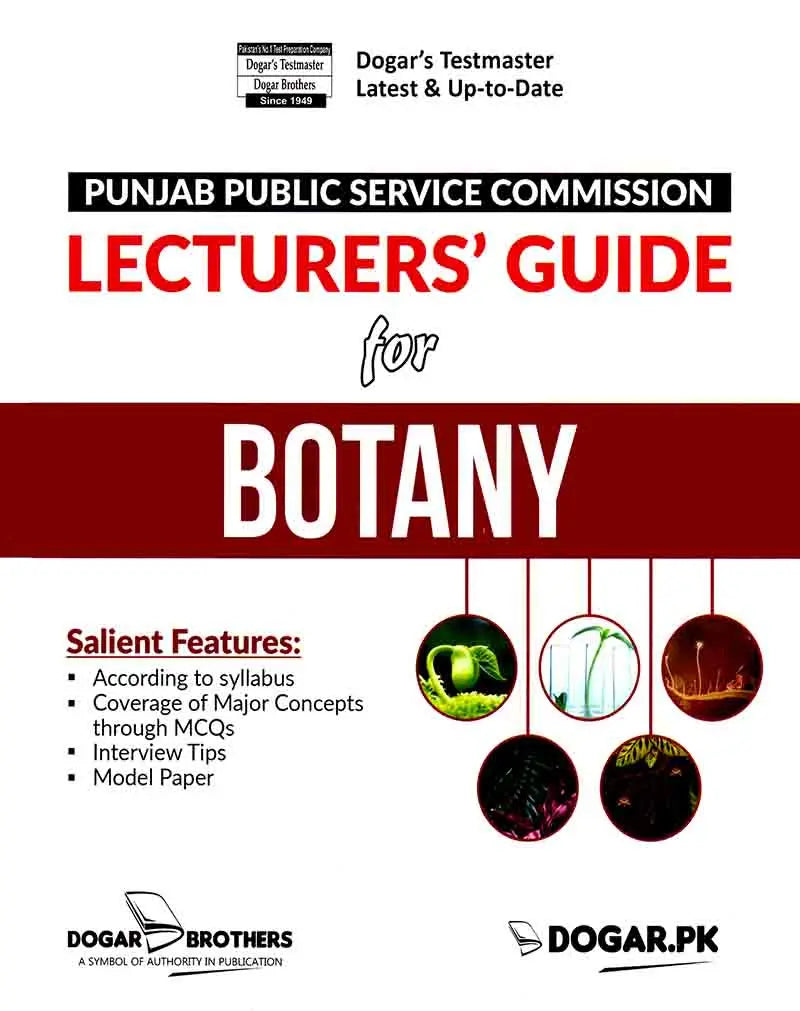 Lecturer Guide for Botany Book By Dogar Brothers For PPSC Multan Kitab Ghar