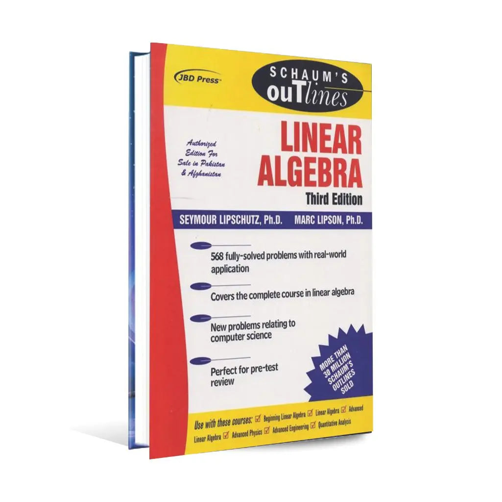 Linear Algebra Book Third Edition  By Jahangir's Book Depot Multan Kitab Ghar