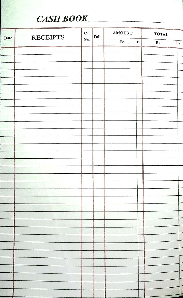 Lucky Cash Register in English Cash Record Book