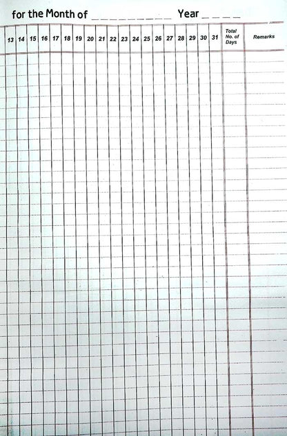 Lucky Daily Attendance Register in English Office Record Book MKG