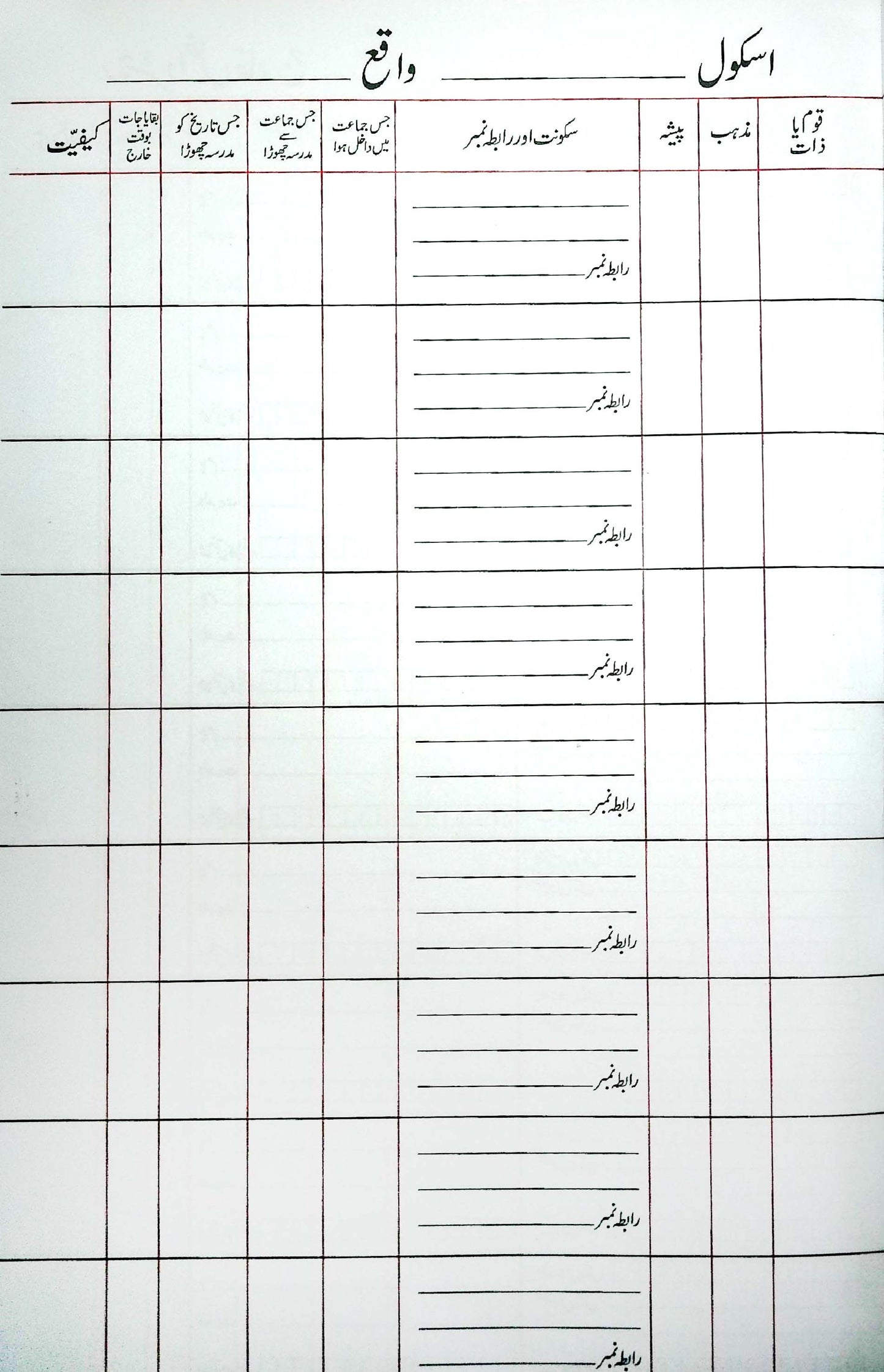 Lucky Dakhla Kharaj Register in Urdu Office Record Book