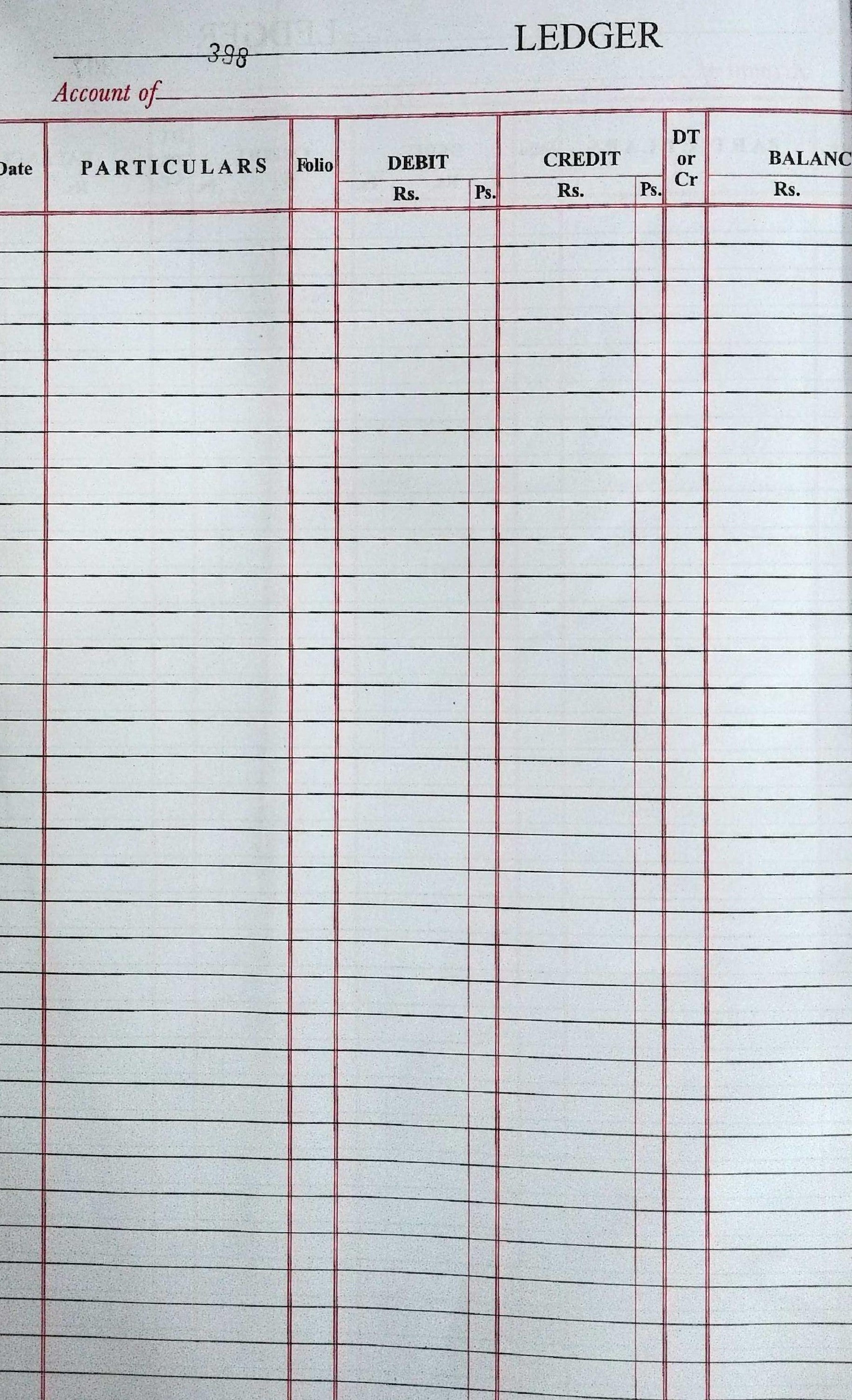 Lucky Khata Banam Register (English) Accounting Record Book