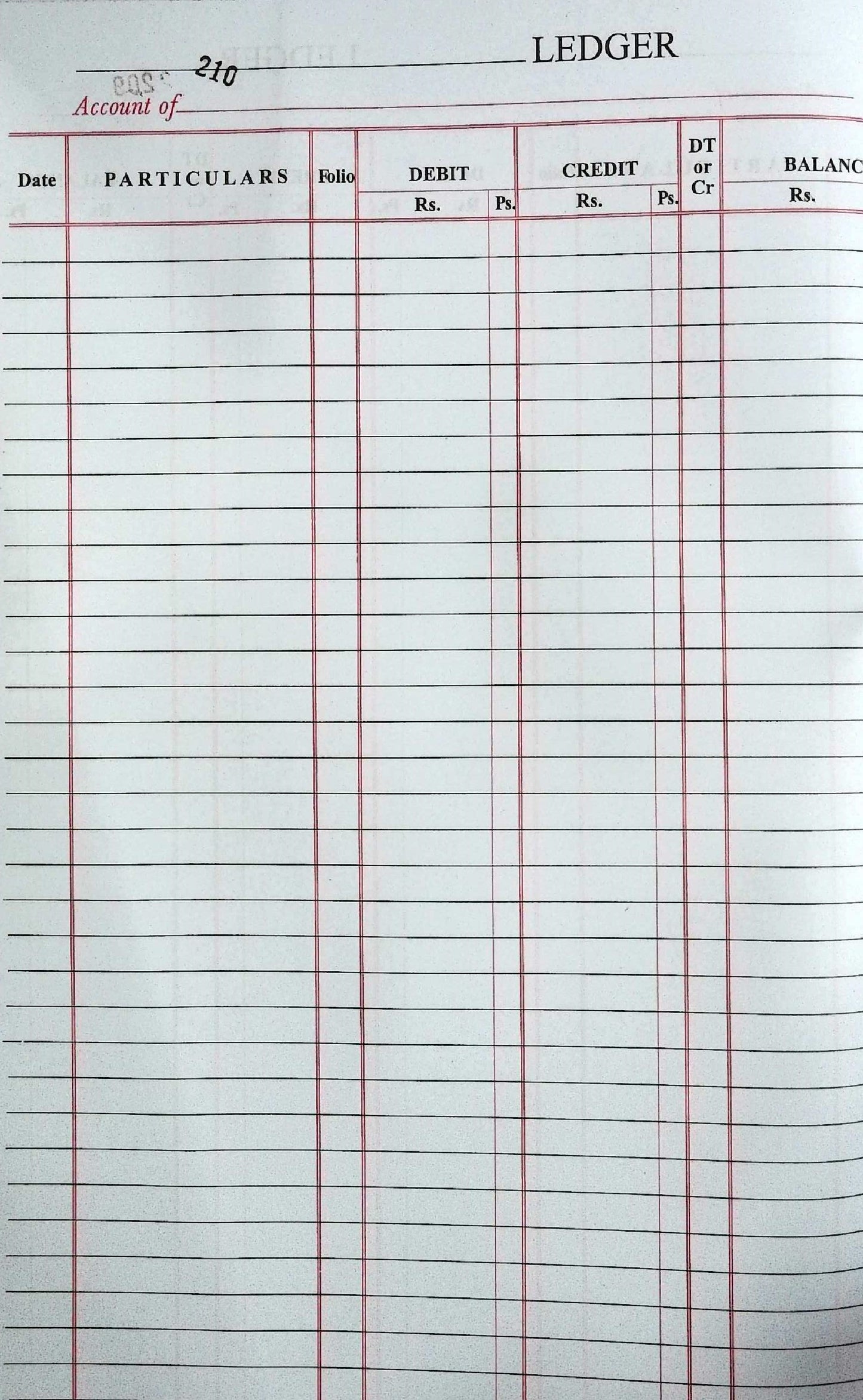Lucky Ledger Register (English) Accounting Record Book