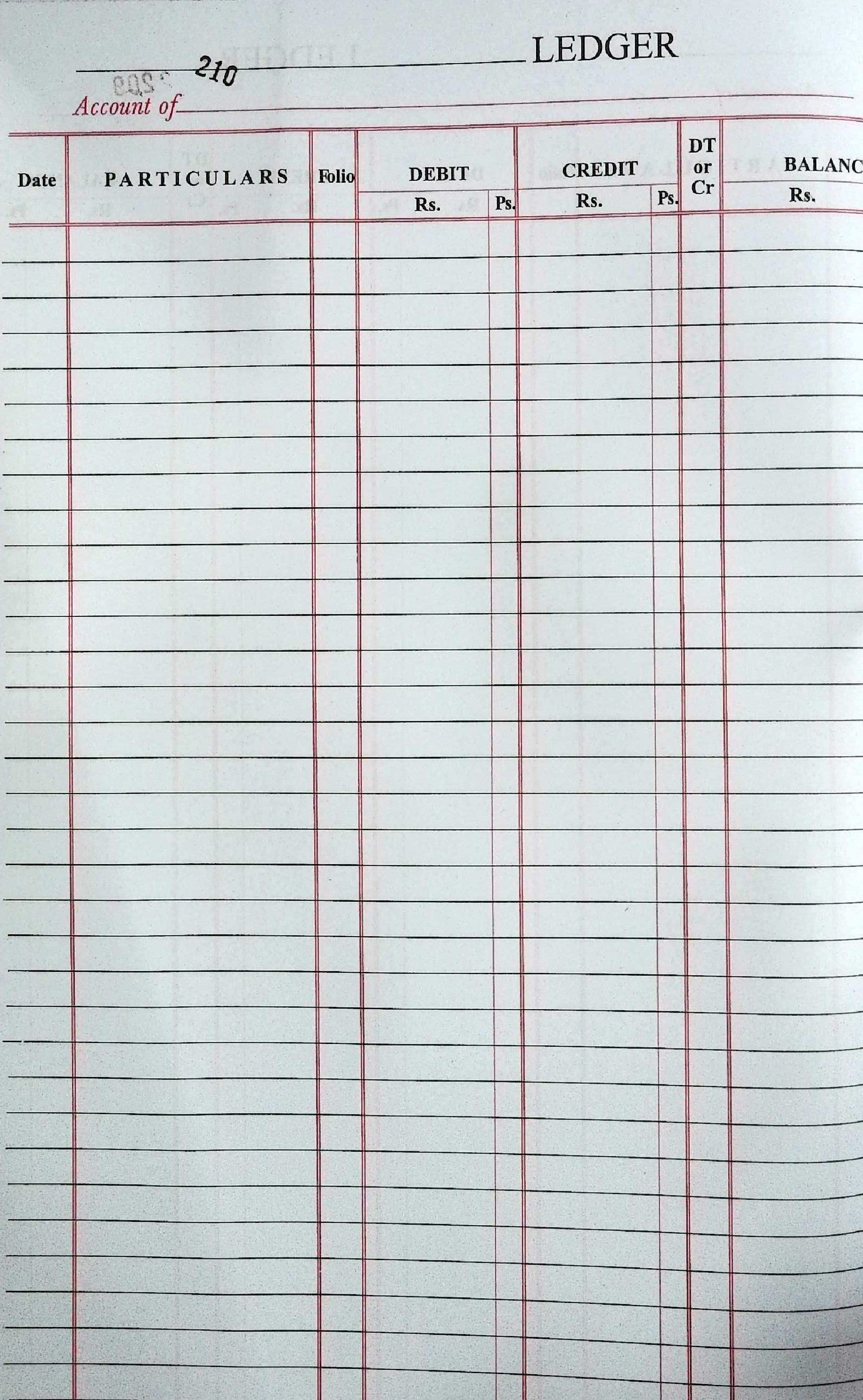 Lucky Ledger Register (English) Accounting Record Book