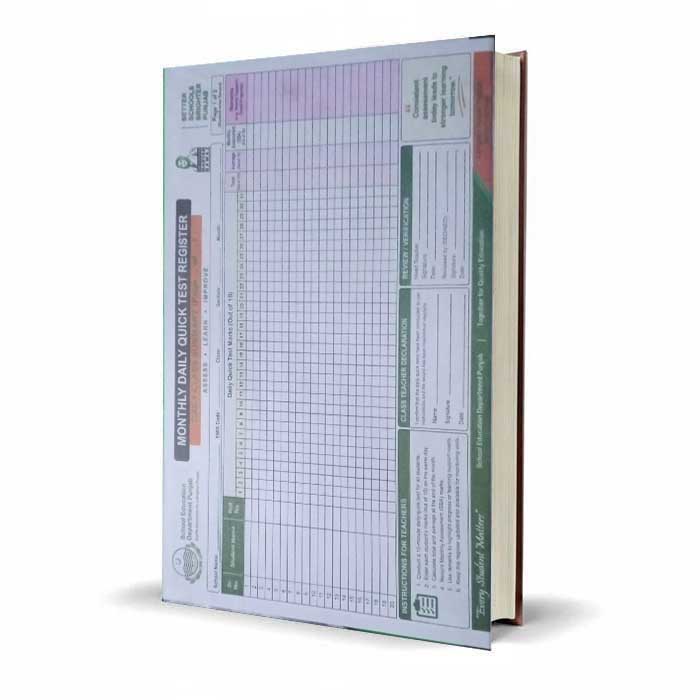 Lucky Monthly Daily Quick Test Register No. 4 | Stationery
