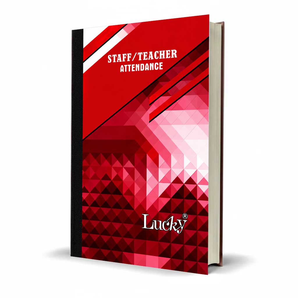 Lucky Staff Teacher Attendance Register in English Record Book