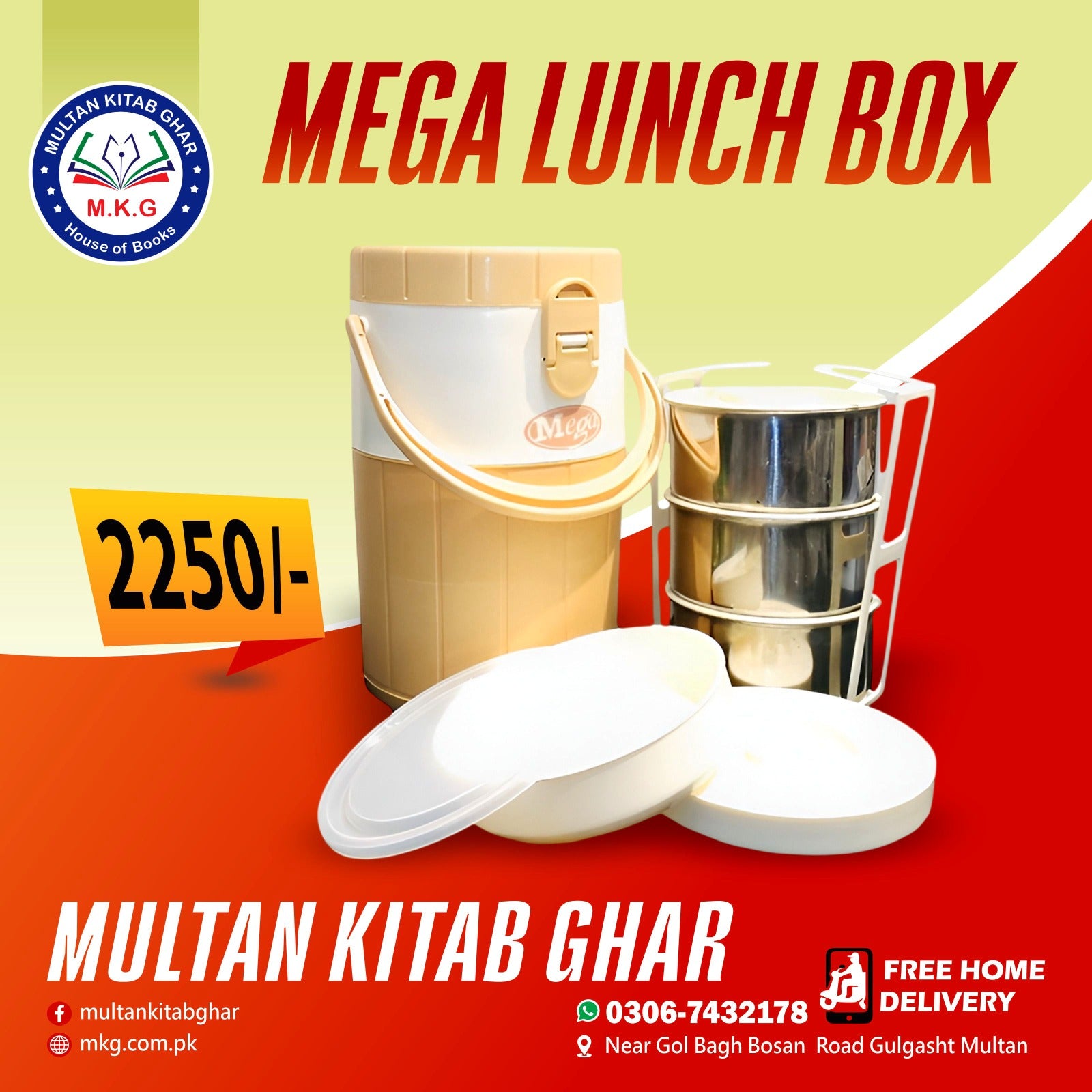 Lunch BoxInsulated Lunch Box Set | Hot Meal Carrier | Stainless Steel Tiffin - MKG