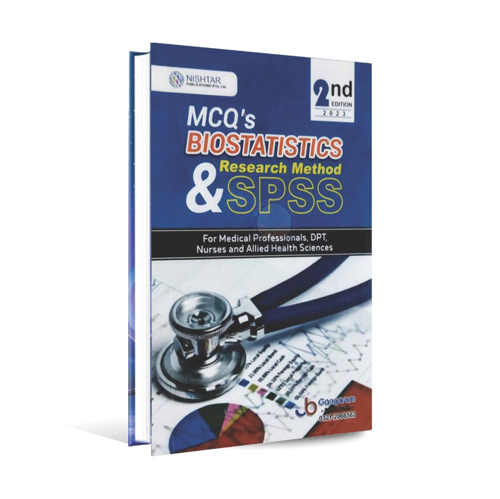 Nishtar MCQ's biostatistics Research Method SPSS Book for Medical Professionals by Muhammad Ibrahim Multan Kitab Ghar