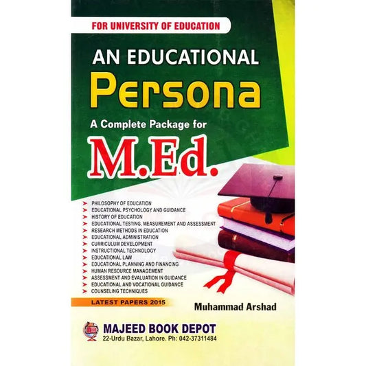 Majeed An Educational Persona Book with Notes for M.Ed By Muhammad Arshad Multan Kitab Ghar