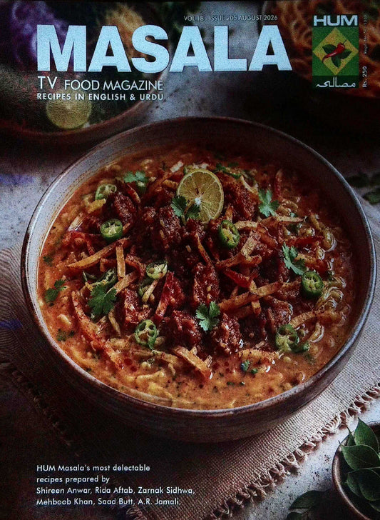 Masala TV Food Magazine in English & Urdu August 2026