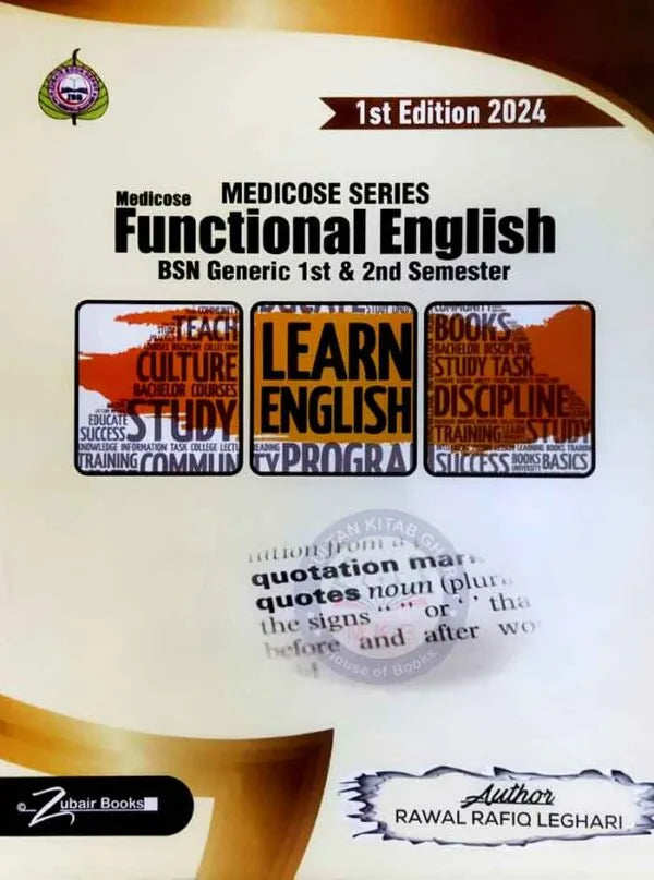 Medicose Functional English 1st Edition for 1st&amp;2nd Semester By Rawal Rafiq Leghari Multan Kitab Ghar