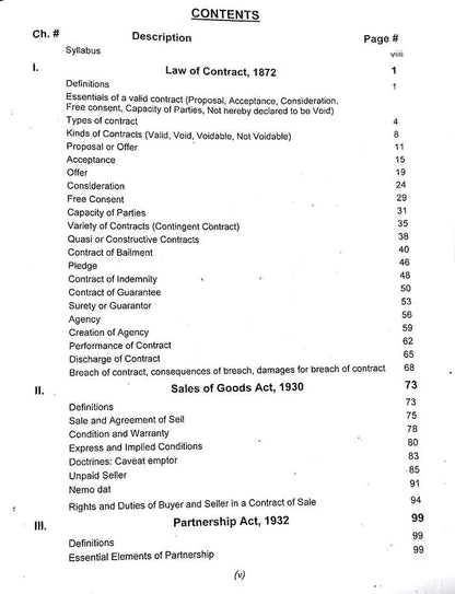 Advanced Mercantile Law for CSS ( According to New Syllabus ) Subjective + Objective By H H Khan Multan Kitab Ghar