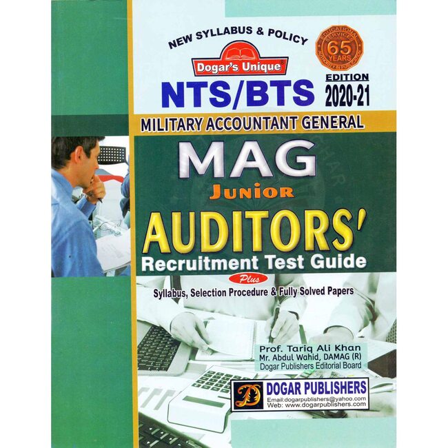 Military Accountant General Junior Auditor Recruitment Test Guide By Tariq Ali Khan Multan Kitab Ghar