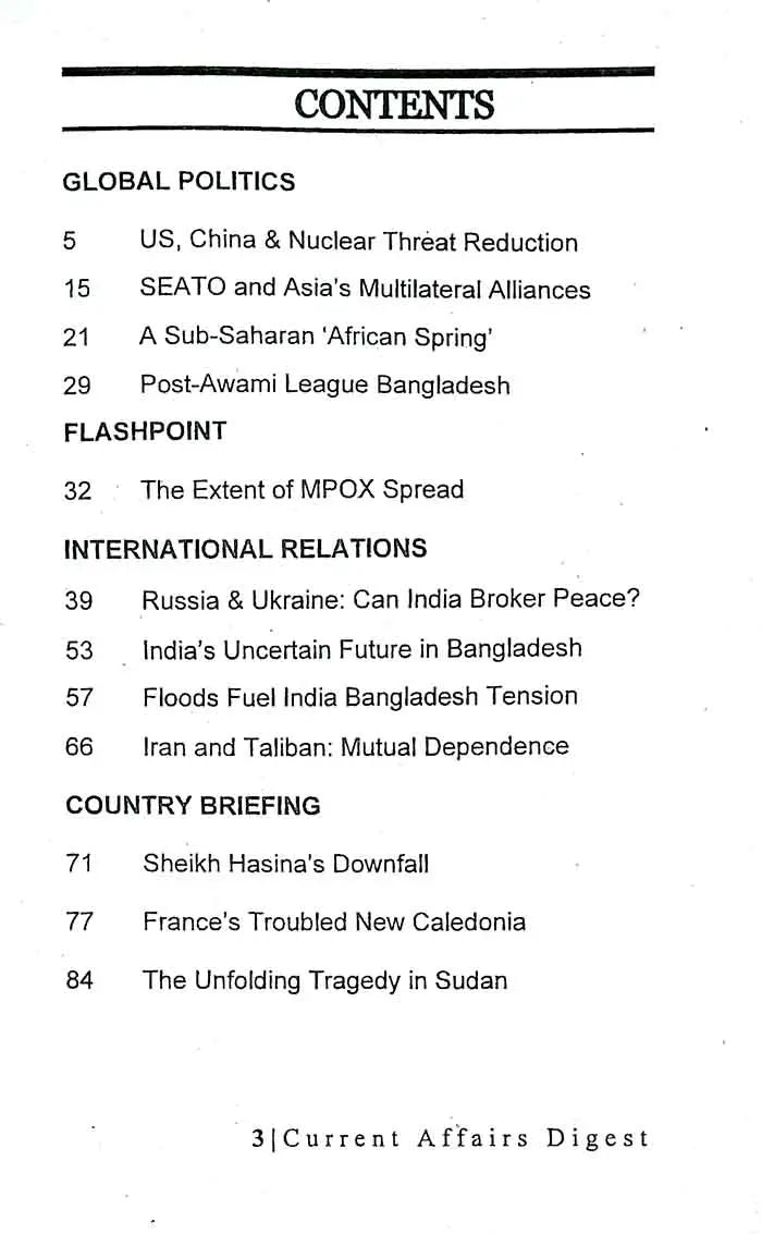 Monthly Current Affairs Digest September 2024 Multan Kitab Ghar