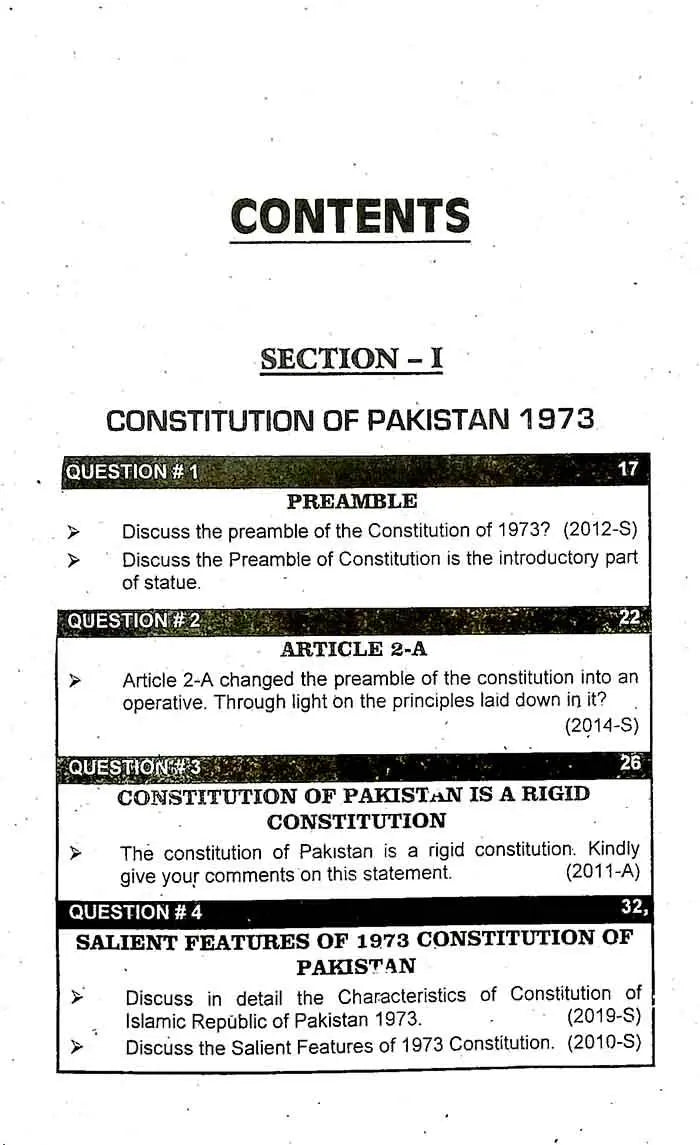 N Series Comprehensive Assignments on Constitution of Pakistan 1973 Book Part-IV, Paper-I for LL.B By M.A Chaudhary