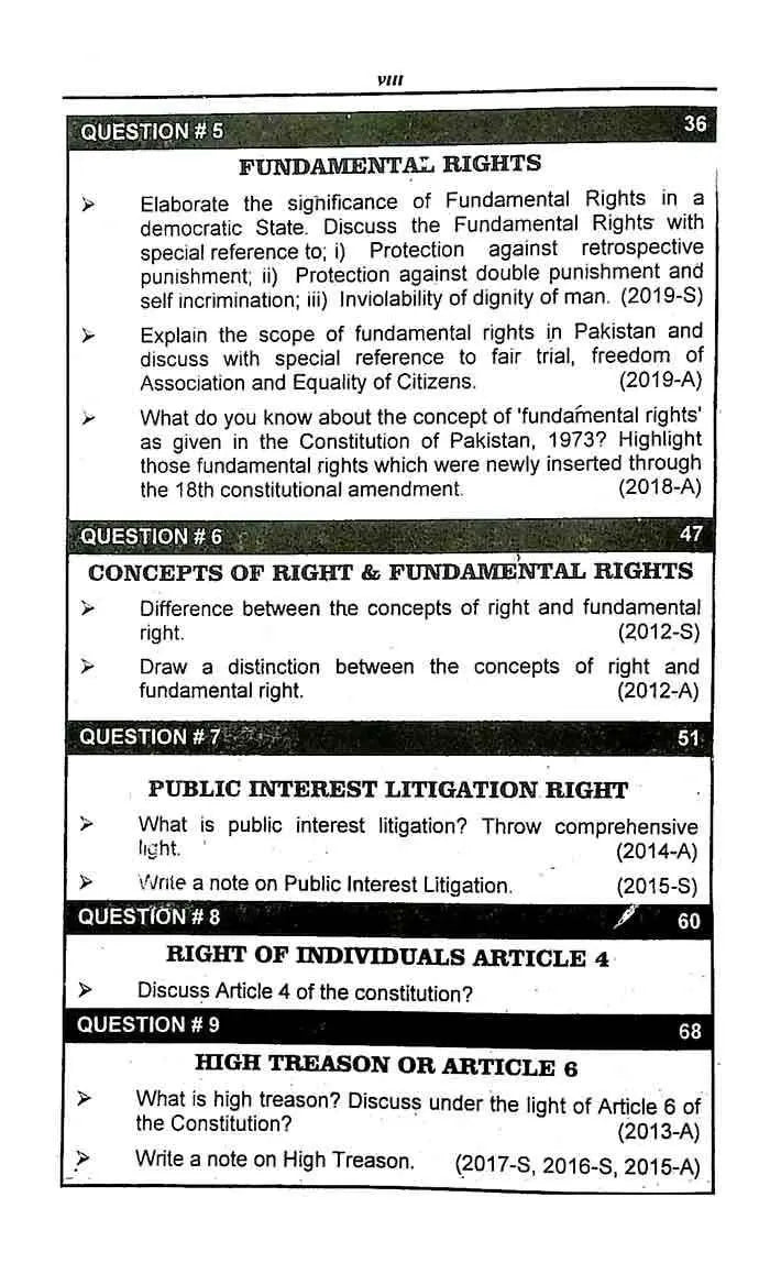 N Series Comprehensive Assignments on Constitution of Pakistan 1973 Book Part-IV, Paper-I for LL.B By M.A Chaudhary