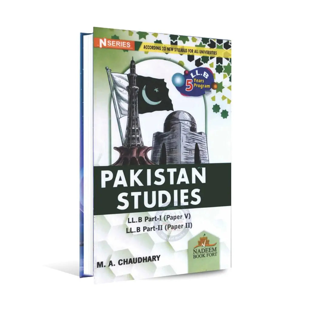 N Series Pakistan Studies Book For LL.B Part-II Paper II By M.A Chaudhary Multan Kitab Ghar