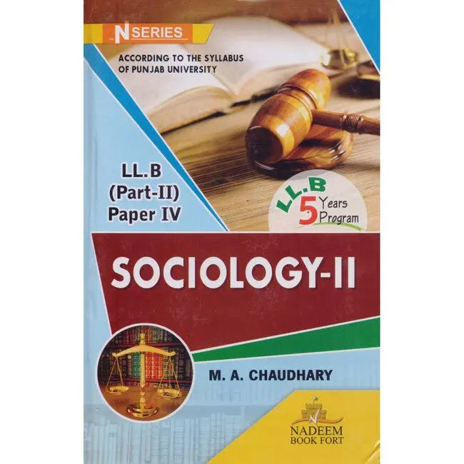 N Series Sociology-II Book For LL.B Part 2 by M.A Chaudhary Multan Kitab Ghar