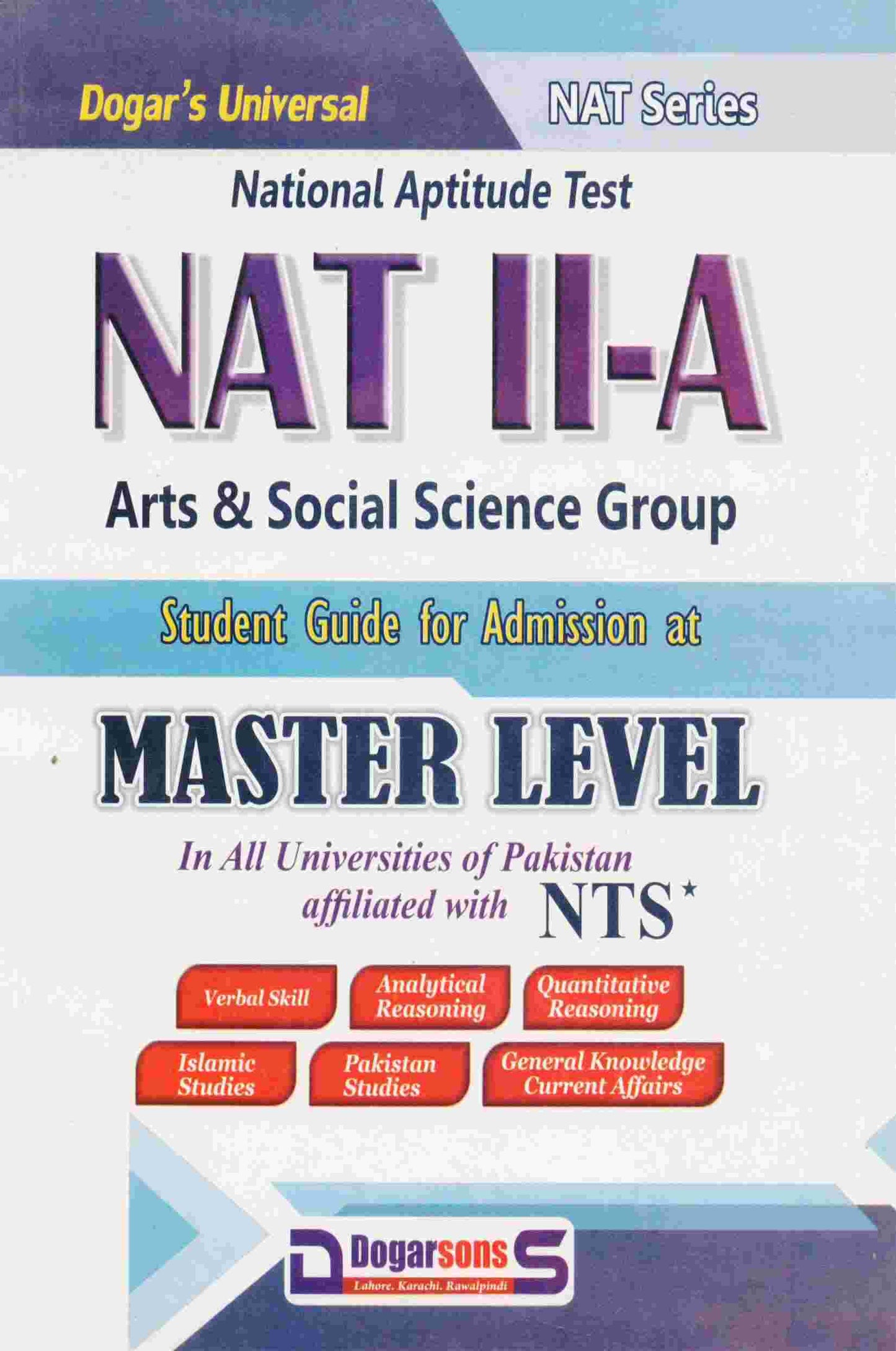 NAT 11-A Book For Arts And Social Science Group By Dogar Multan Kitab Ghar