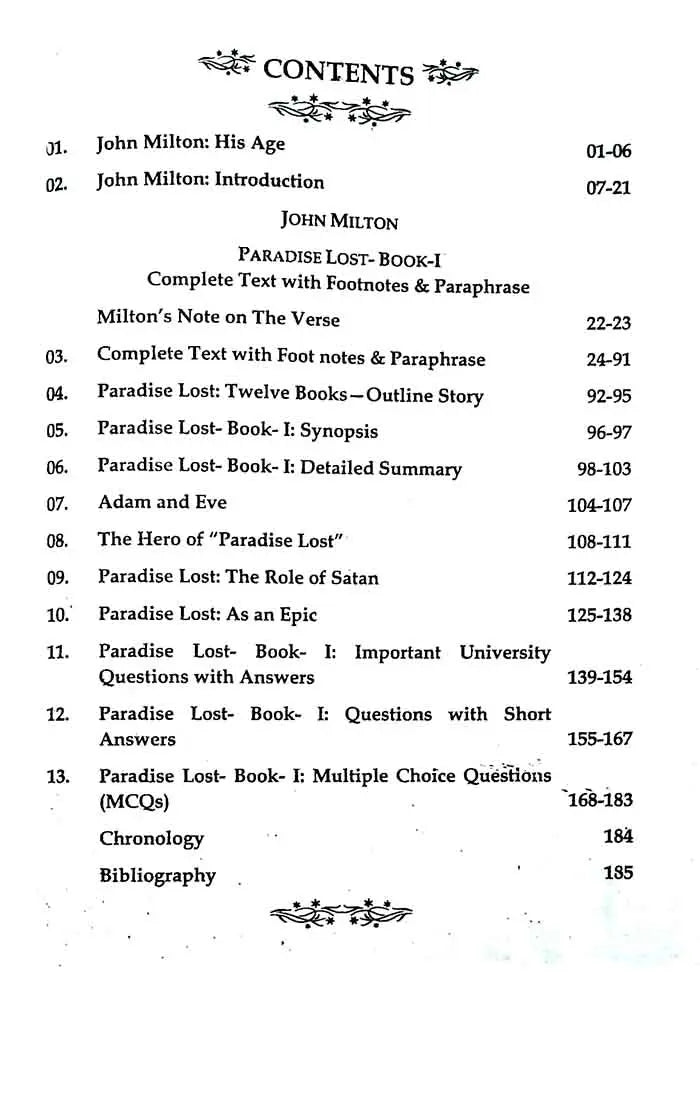 NMK Literary Series Paradise Lost Book 1 for MA English by John Milton Multan Kitab Ghar