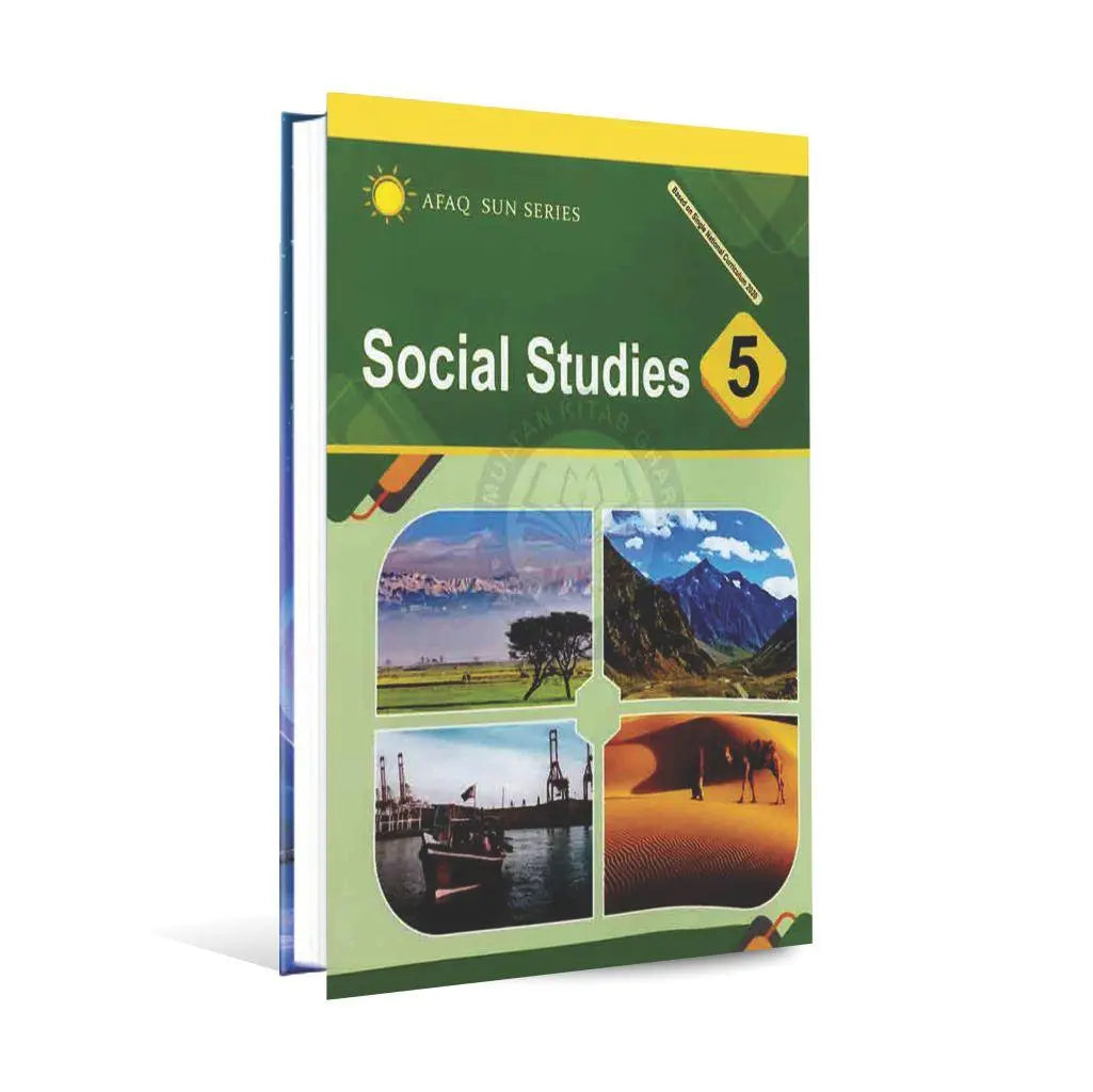 New Primary Education Social Studies Book for Class 5th BY Afaq Sun Series