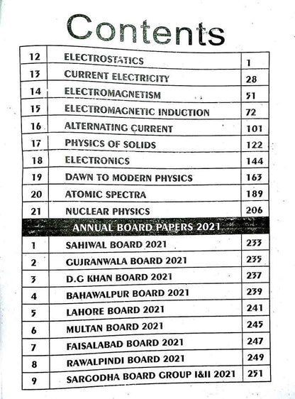 College Physics Objective Book for class 12 by Rao Asif Multan Kitab Ghar