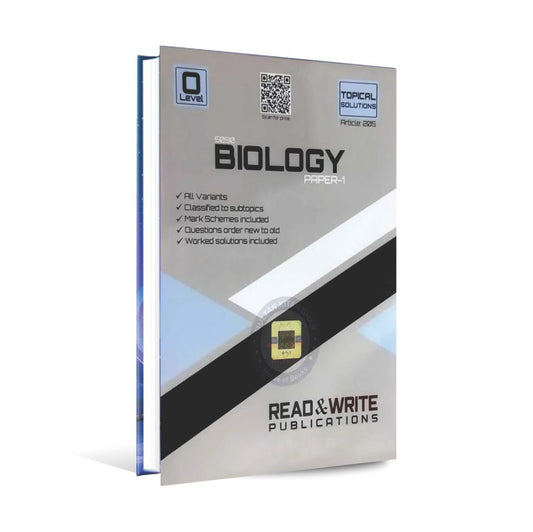 O Level Biology 5090 Paper 1[ MCQS ] Topical Solutions Book By Read Write Multan Kitab Ghar